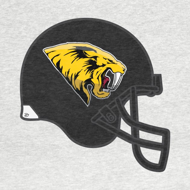 Sabercat Football Helmet (Primary) by dhartist